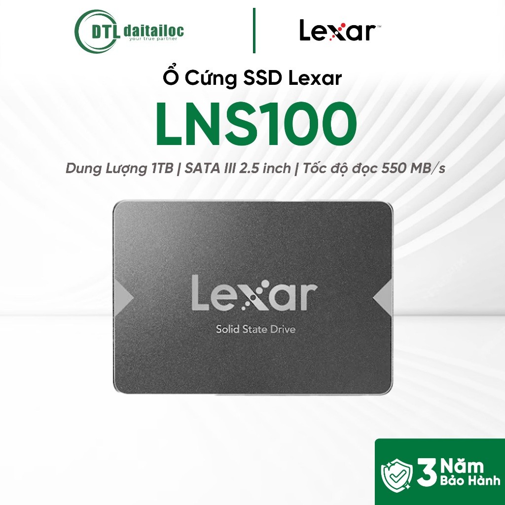 Ổ Cứng SSD Lexar 1TB LNS100 SATA III 2.5inch | Chính Hãng | Bảo Hành 36 Tháng