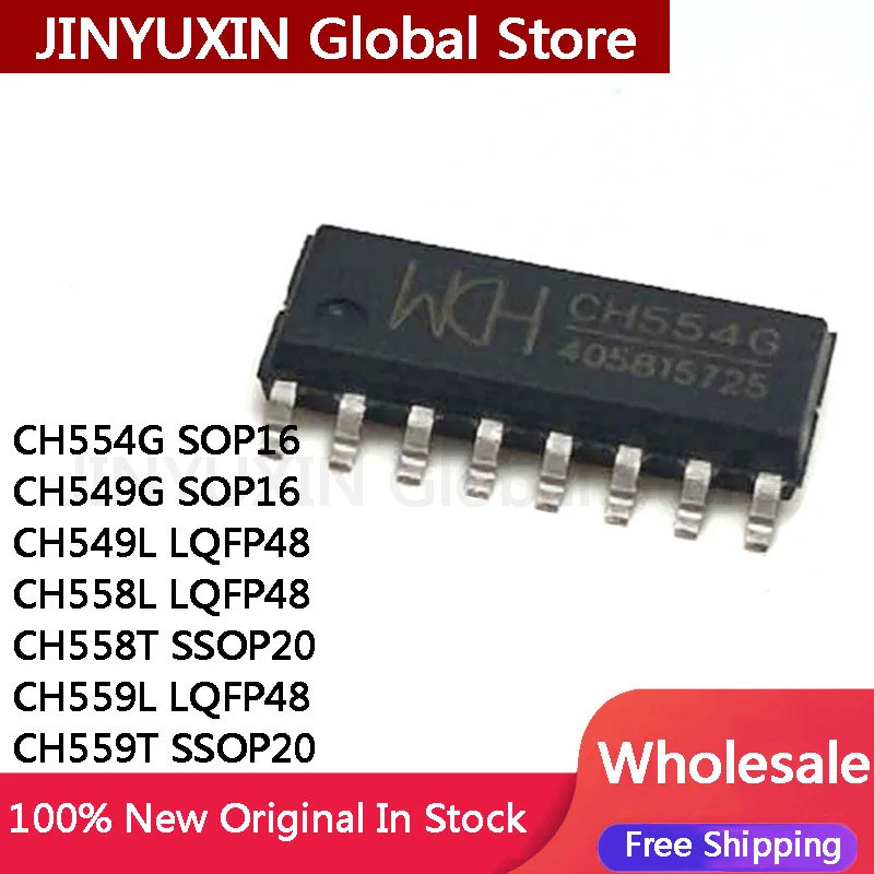 5 CHIẾC CH554G SOP16 CH549G SOP16 CH549L LQFP48 CH558L LQFP48 CH558T SSOP20 CH559L LQFP48 CH559T SSO