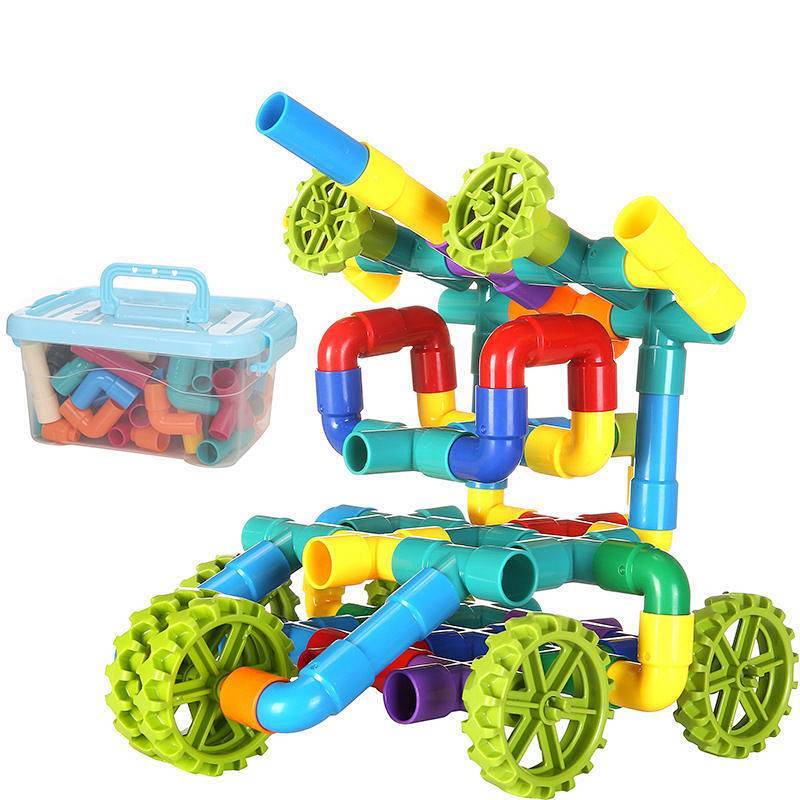 Puzzle Assembled Water Pipe Building Blocks Toys Early Education Enlightenment Handmade Toys eBrw