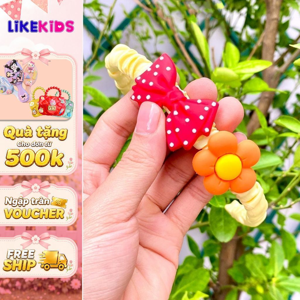 Cài tóc vải dễ thương cho bé gái - LikeKids