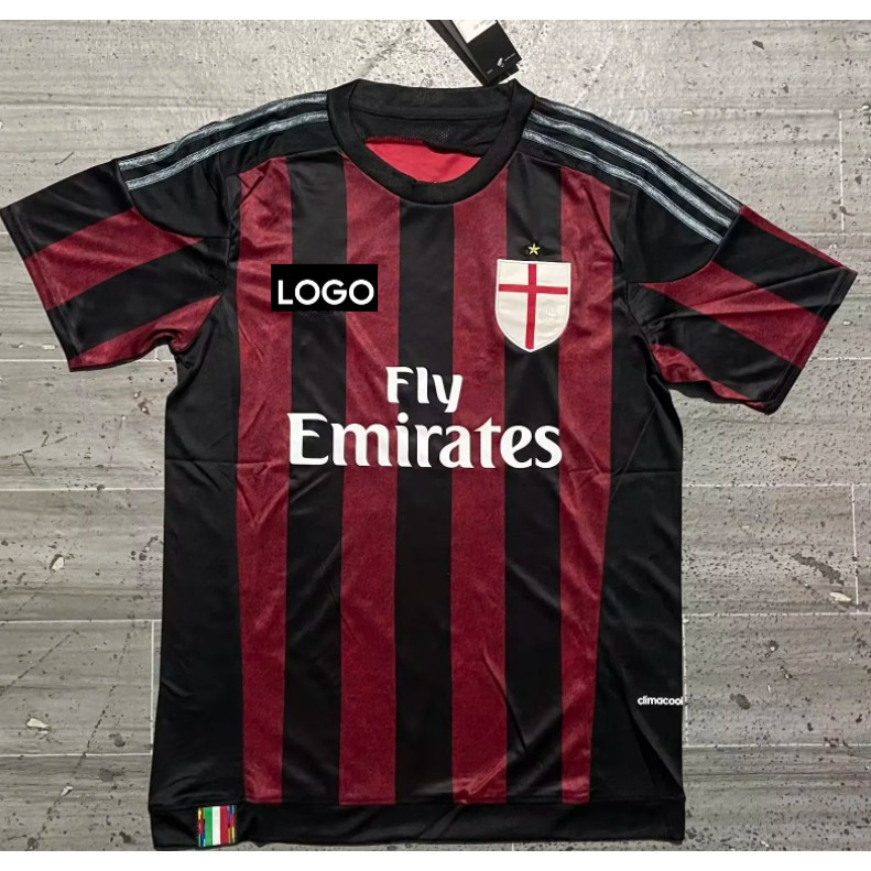 15 / 16 AC Milan Home Retro Fan Edition 1516 Áo bóng đá mùa giải-XH