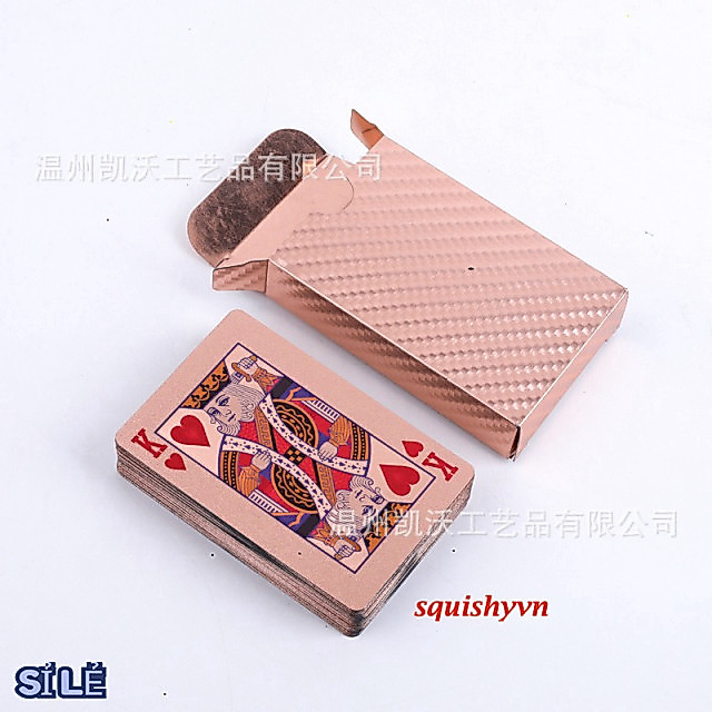 Bộ Bài Tây Mạ Vàng Cao Cấp Mang Tài Lộc, May Mắn Hình 100 Eu MC888