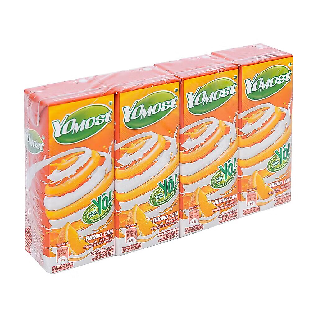 1 lốc sữa trái cây yomost 170ml