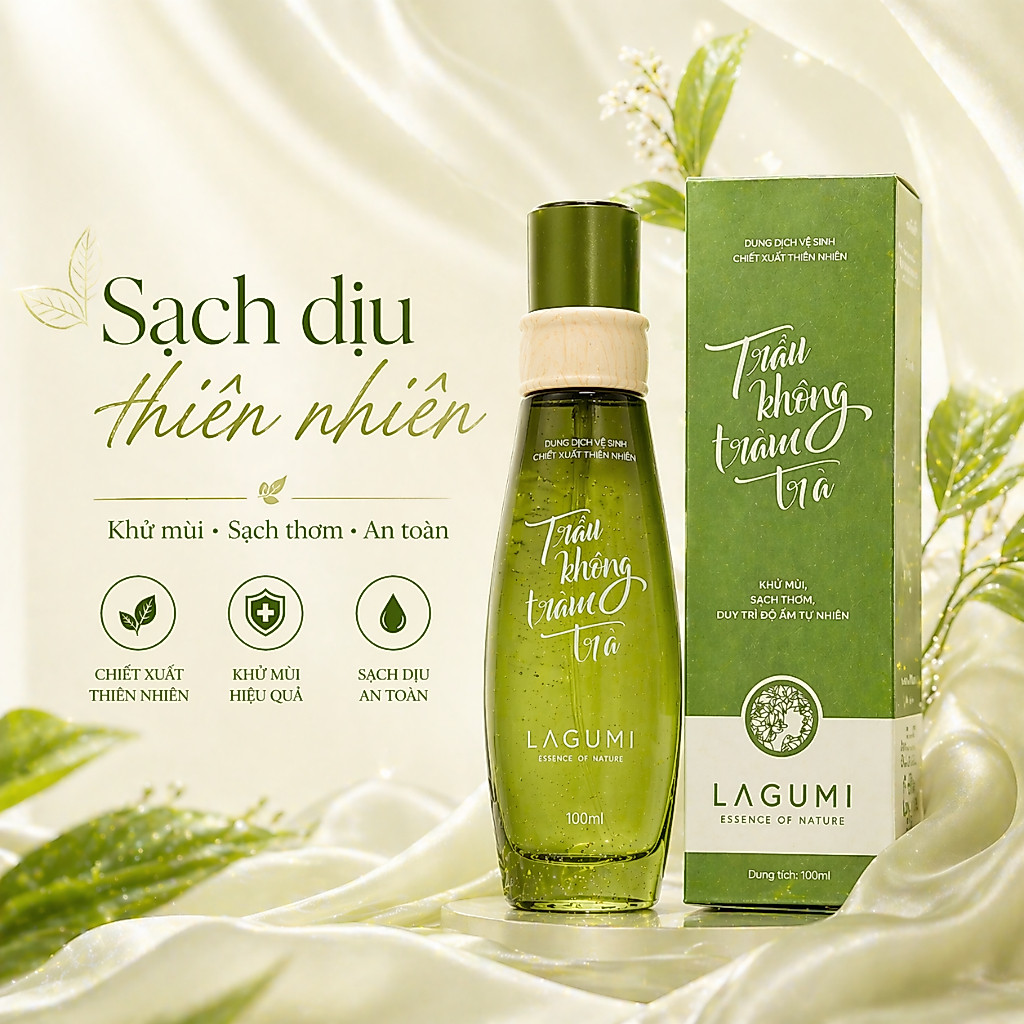 Dung Dịch Vệ Sinh Lagumi Trầu Không 100ml – Hỗ Trợ Khử Mùi, Giữ Cảm Giác Khô Thoáng