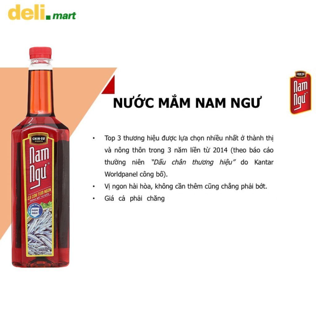 Nước mắm Nam Ngư chai 900ml