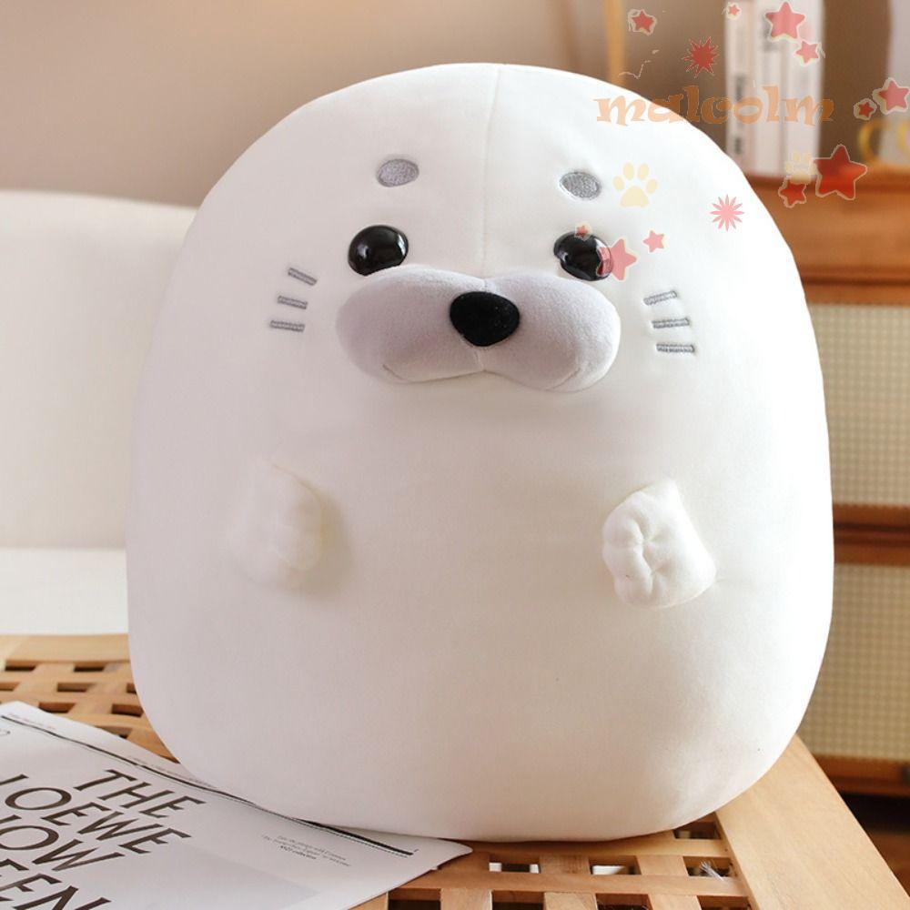 MALCOLM Plush Seal Sleep Gối, Mochi Chubby Anime Seal Plush Doll, Dễ Thương Lông Tơ PP Cotton Ngộ ng