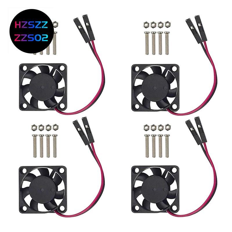 4 Quạt Làm Mát CPU Không Chổi Than Tản Nhiệt Tản Nhiệt 3.3V 5V Cho Raspberry Pi4 Pi3 B +, Pi 3, Pi 2
