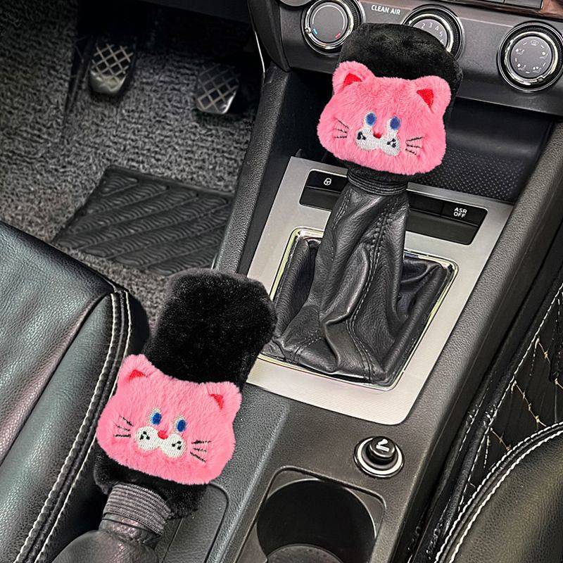 Car Gear Shift Lever Cover Shift Knob Cover Strawberry Bear Car Gear Cover Cute Cartoon Gear Univers
