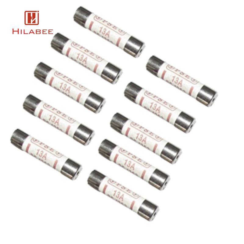 10x Cầu Chì Gốm Cầu Chì Ống BS1362 13A Điện Gia Đình Văn Phòng Chính Cắm
