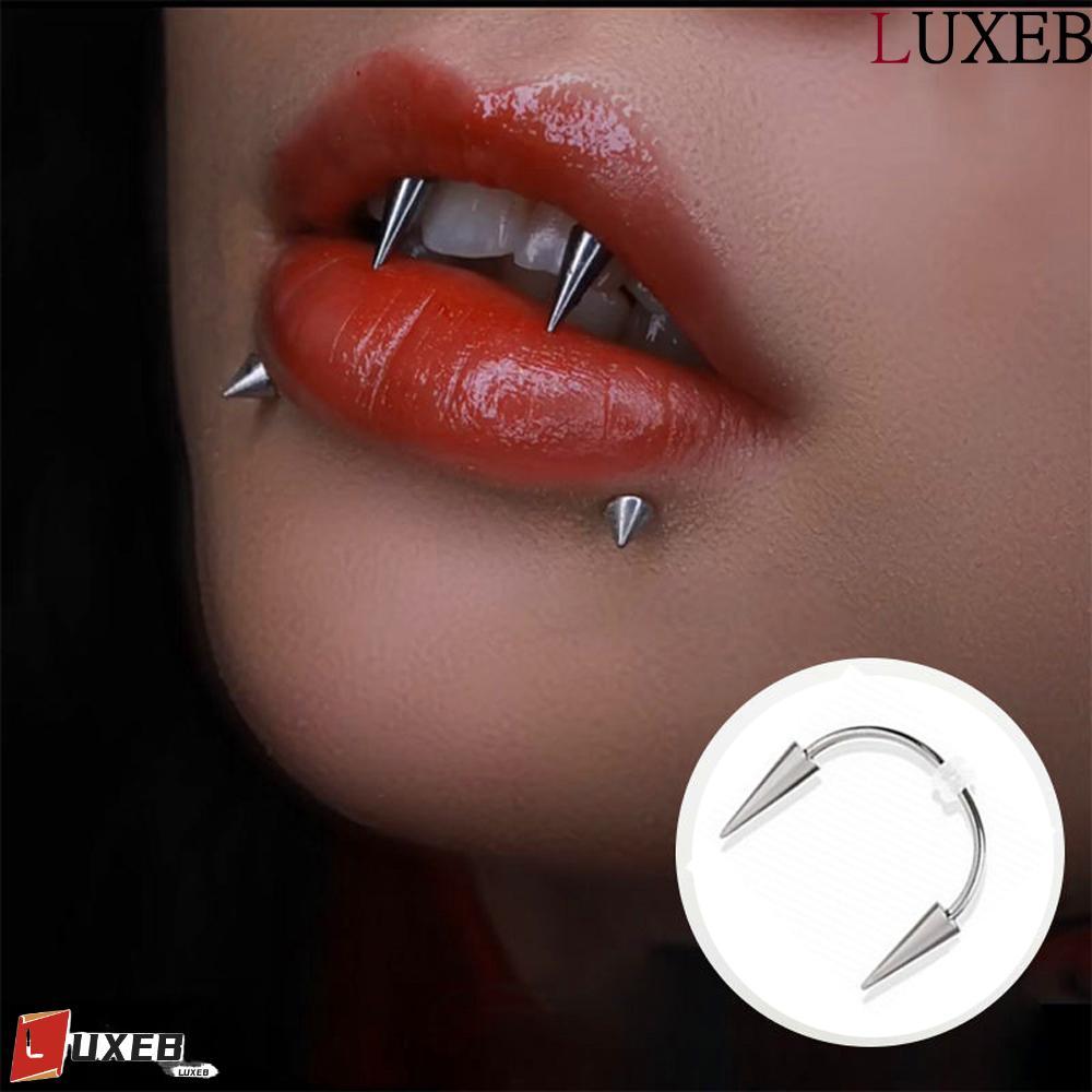 LUXEB Goth Môi Nhẫn Thời Trang BCR Septum Giả Septum Piering Cơ Thể Trang Sức Xuyên Trang Sức