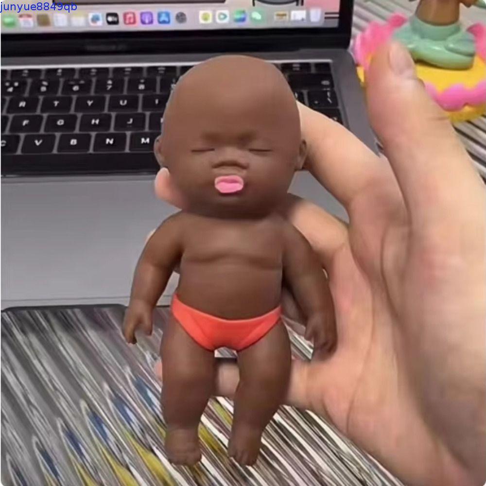Đồ chơi búp bê ép QUIRON, Búp bê tái sinh lòng bàn tay Mô phỏng búp bê Mini TPR cho bé, Silicone tái