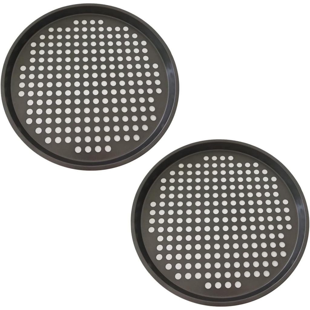 Chảo Pizza 11Inch Có Lỗ, Khay Pizza Tròn Chống Dính Cho Lò Nướng Bánh Mì, Bộ Chảo Nướng Pizza Bằng T