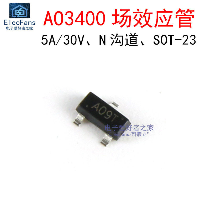 ((20 Chiếc) AO3400 5A / 30V Miếng Dán Hiệu Ứng Trường A09T MOSFET Transistor Triode SOT-23