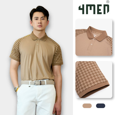 Áo Polo Rayon Nanh Sói Form Slimfit 4MEN PO162 ôm tôn dáng, vải mềm thấm hút mồ hôi, thoáng mát