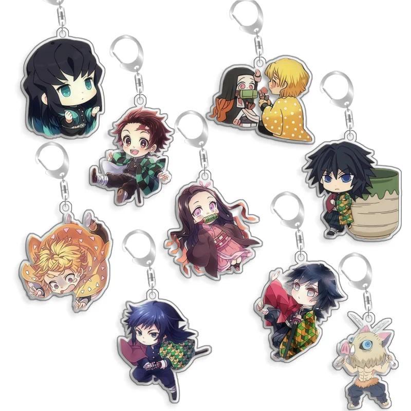 Móc Khoá Demon Slayer Muichiro Tokito Tanjiro Kamado Agatsuma Kanae Kocho Mica Selfmade Cartoon Anim