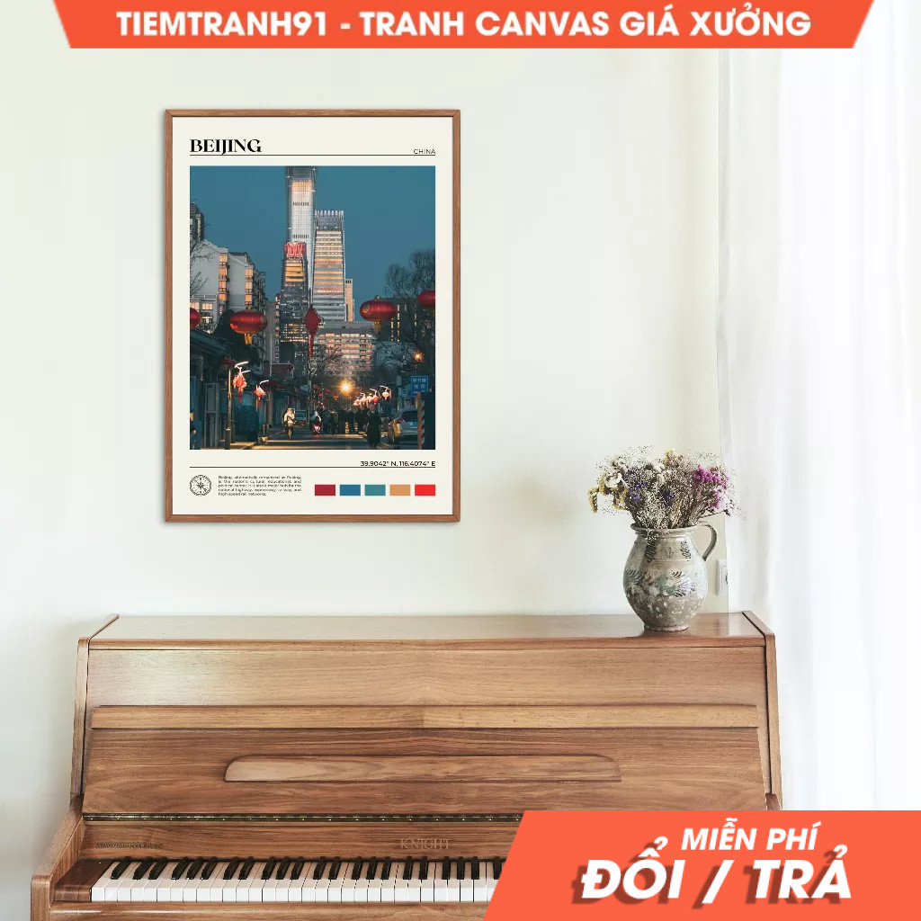Tranh treo tường, Oil Paint, Beijing Wall Art, Beijing Poster, Beijing Photo, Beijing Wall Decor, Ch