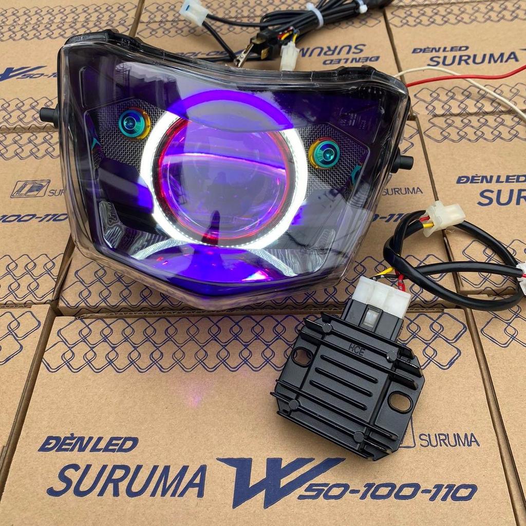 Combo đèn suruma và sạc độ HCE lên bi cầu 3.0 E11+ M10 V4 Light đổi màu qua app cho wave 50/100/110c
