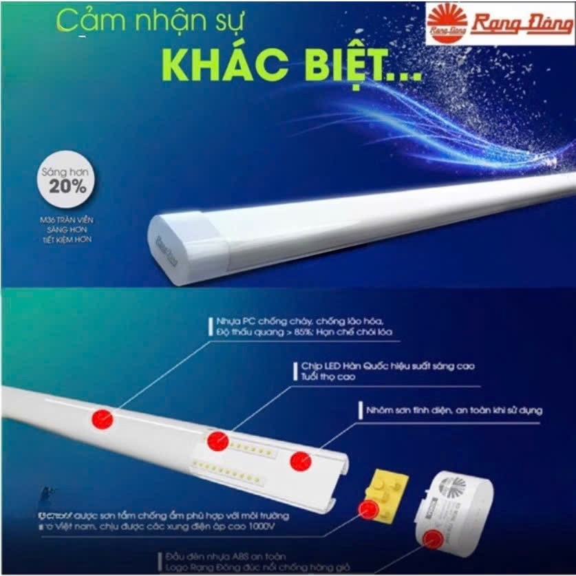 Giá sỉ, Bộ tuýp led rạng đông M26 M36 M66 40W 60W siêu sáng chính hãng.