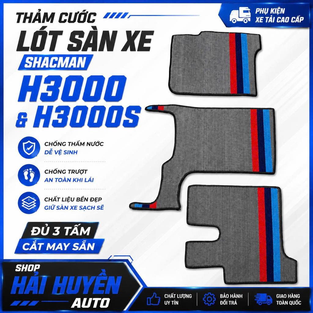 [Shacman H3000 & H3000S] Bộ thảm lót sàn cước cho xe Shacman H3000 & H3000S cắt sẵn và may bo viền c