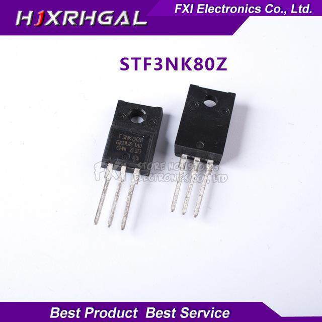 10 CÁI STF3NK80Z STF3NK80 TO220 TO-220 F3NK80Z MOS FET bóng bán dẫn mới nguyên bản