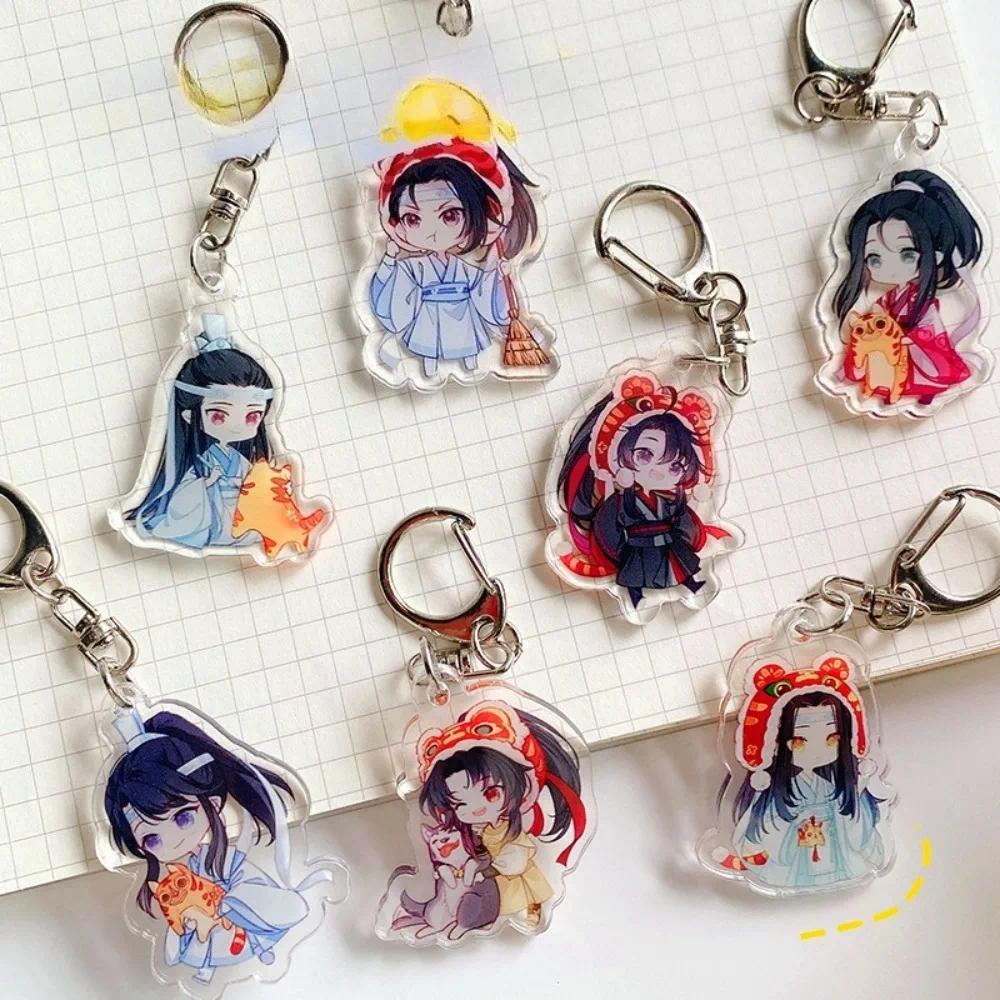 TV Drama Cheng Qing Ling Móc khóas Cartoon Mô hìnhs Wei Wuxian Lan Wangji Character Clip  Keyring Je