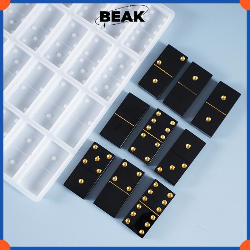 BEAK Pha Lê Nhựa Dính Trò Chơi Khuôn DIY Dụng Cụ Làm Dominos Đúc Khuôn Silicon Nhà