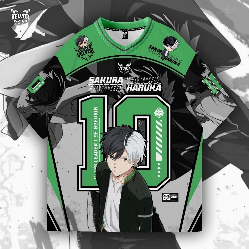 JERSEY ANIME OVERSIZE CAO CẤP - JERSEY TRẺ EM & NGƯỜI LỚN - WINDBREAKER JERSEY 10 SERIES SỐ - FULL J