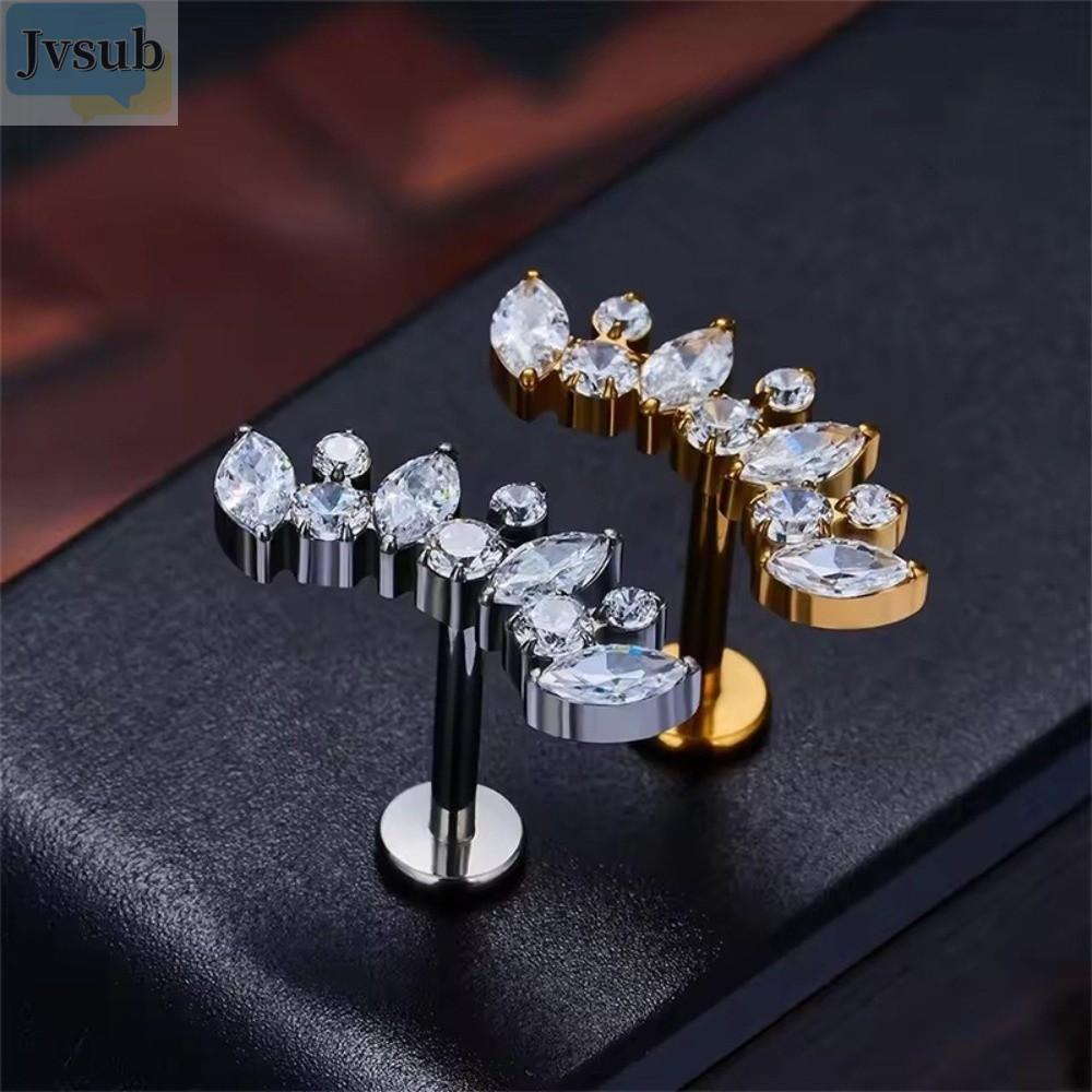 JVSUB Labret Piercing, Marquise CZ Bên Trong Ren Xoắn Xuyên, Trang Sức Xuyên G23 Titan Septum Pierci