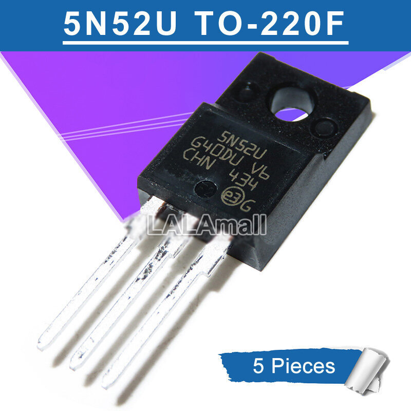 5 Chiếc Chính Hãng STF5N52U TO-220F 5N52U F5N52U TO-220 N-kênh 4.4A 525V MOSFET Thương Hiệu Mới