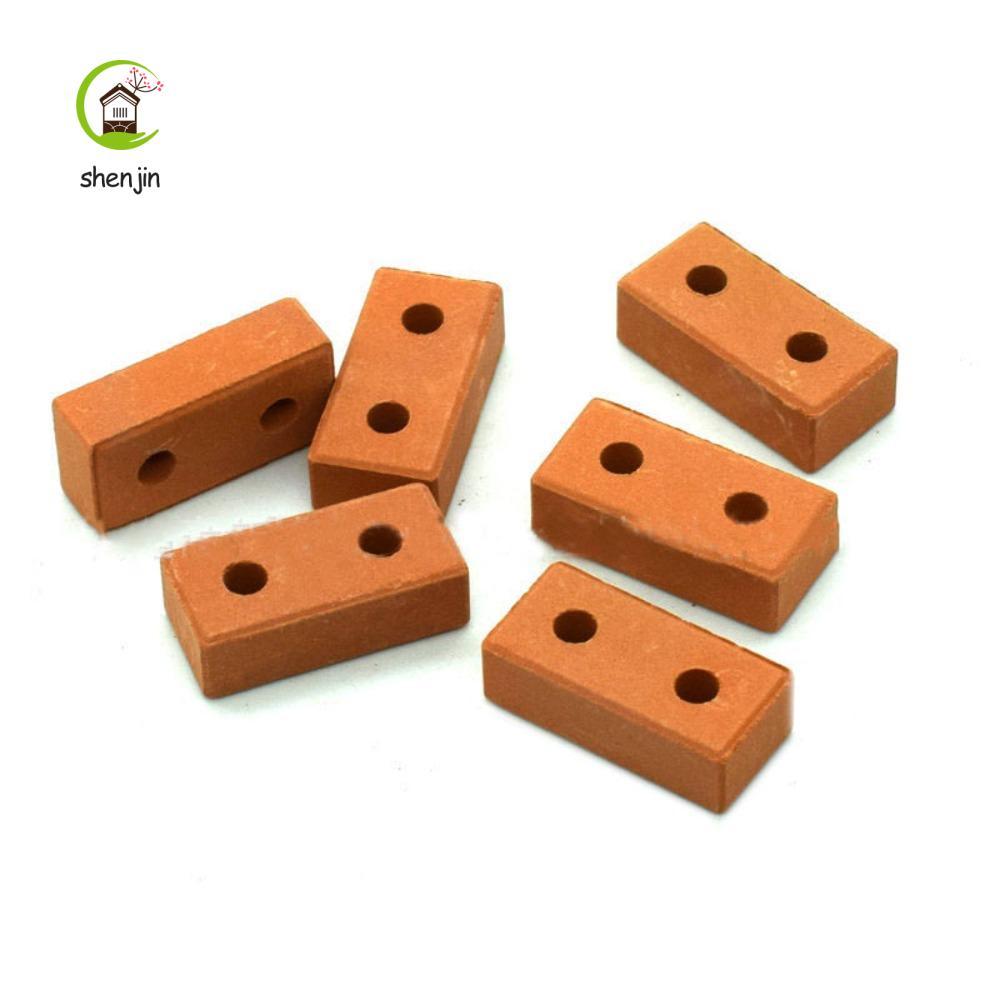 SHENJIN Đồ chơi gạch giả DIY, Mô hình gạch mini thật màu đỏ 1 / 12 1 / 16, Gạch mini tỷ lệ 1 / 12 Mi