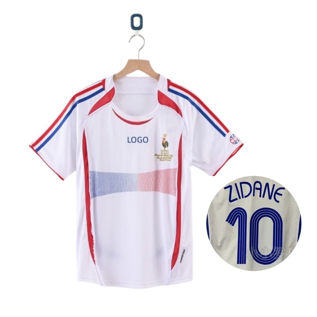 2006 Pháp Sân Khách Retro Phiên Bản Áo Sơ Mi Bóng Đá S-2XL #10 ZIDANE