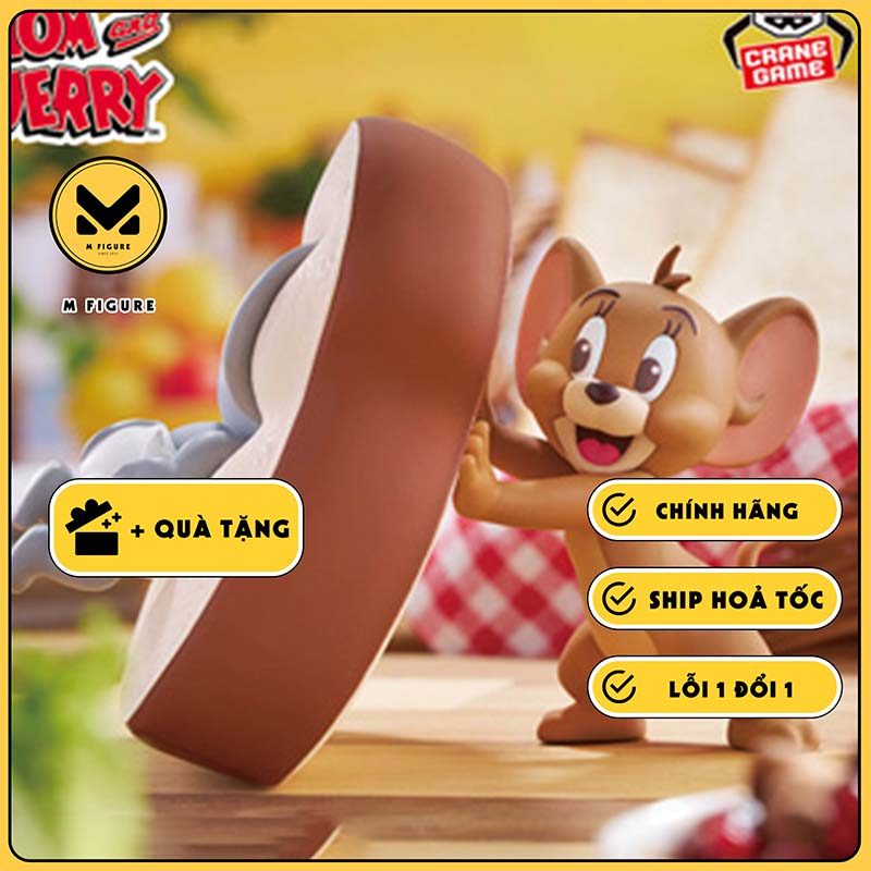 MÔ HÌNH Jerry - Tuffy - Tom and Jerry - Sofubi Figure - Yummy Bread (Bandai Spirits) FIGURE CHÍNH HÃ