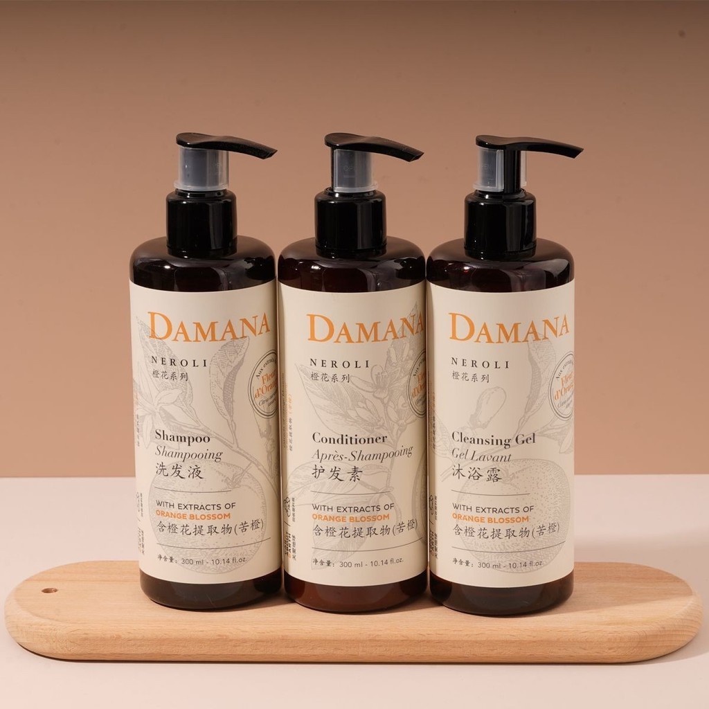 DAMANA Star Hotel Orange Blossom Series Hotel Dầu gội chuyên dụng Dầu xả Body Wash 300ml