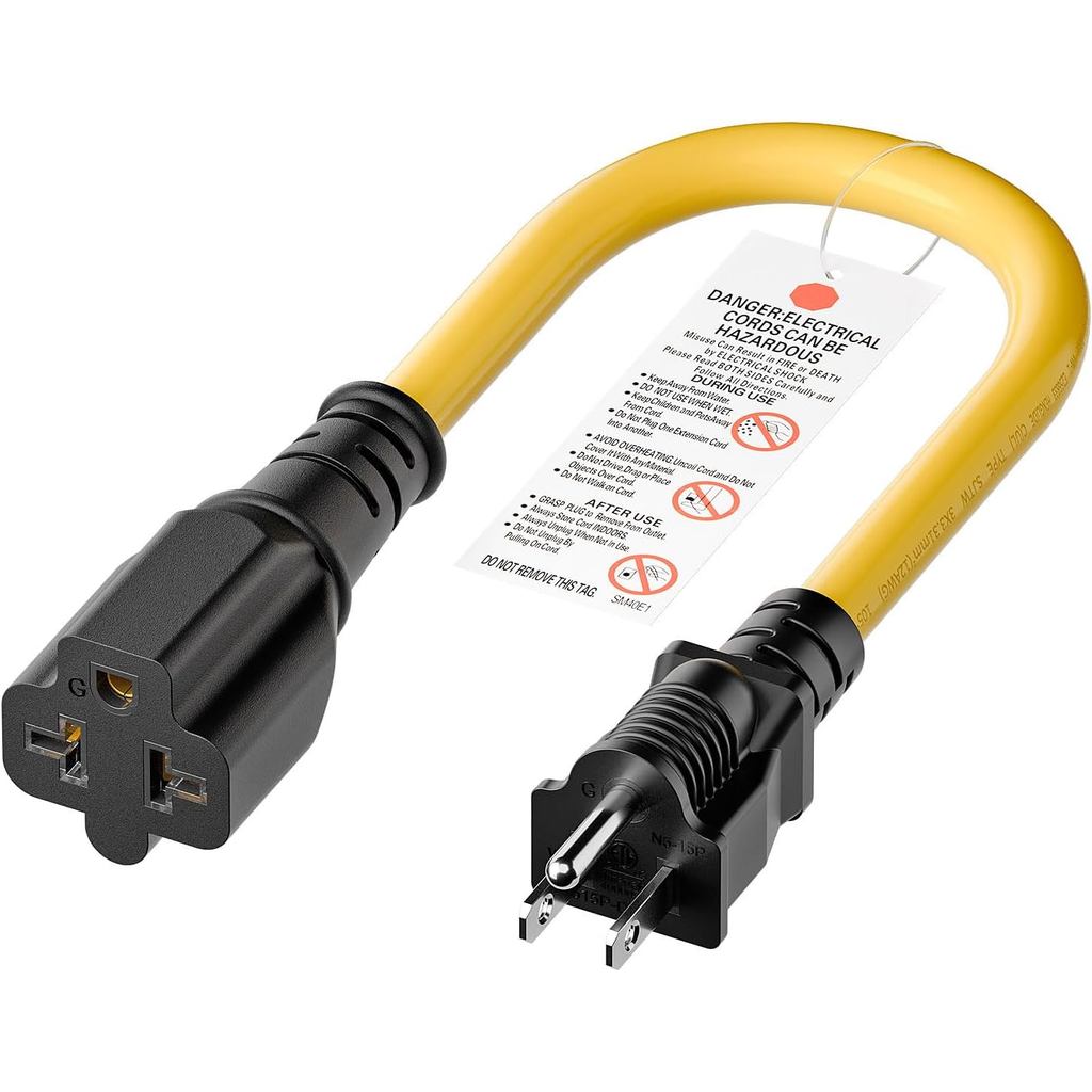 Cáp chuyển đổi nữ 1 chân Nema 5-15P sang 4 trong 1, Bộ chuyển đổi nguồn sạc EV hạng nặng 6-20R 12AWG