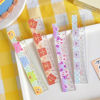Thước kẻ dài 15cm đồ dùng học tập môn toán, địa lý cho học sinh