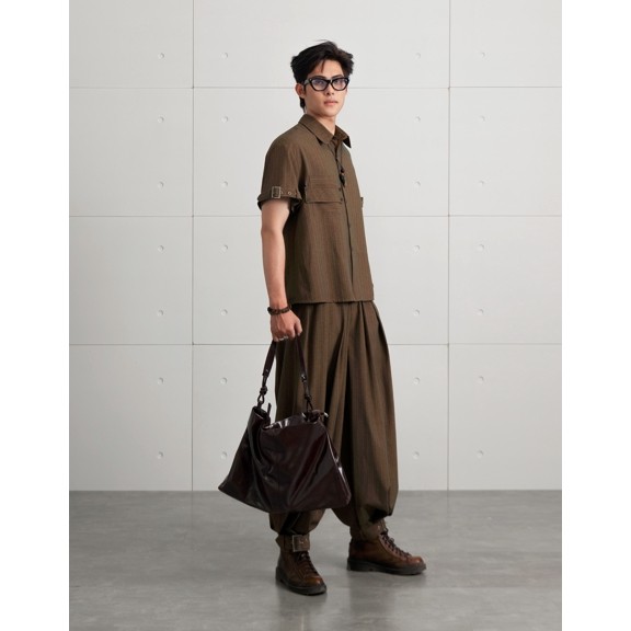 SET LOWKEY- Vải suiting cotton sọc chìm- UME CLUB