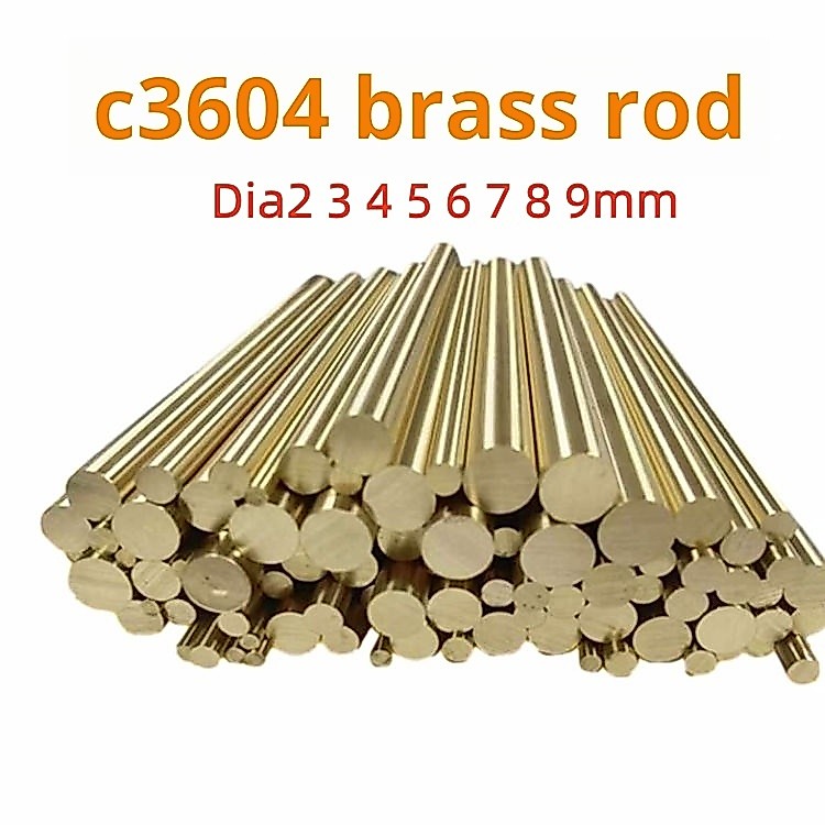 Dia2 3 4 5 6 7 8 9mm C3604 thanh đồng thau được sử dụng cho vòi phun dài 625mm-2 Cái