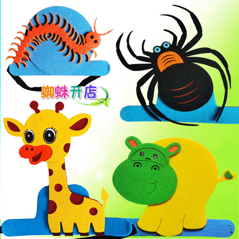 Spider Shop Mũ Hippo Centipede Hươu Cao Cổ Mẫu Giáo Trường Đạo Cụ Hiệu Suất Mũ Hoạt Hình Mũ Ba Chiều