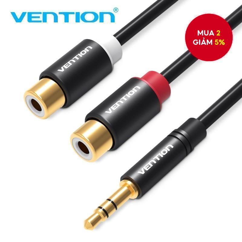 [Shopee Choice] Cáp Aux Vention 3,5mm đến 2 RCA Nam sang Nữ