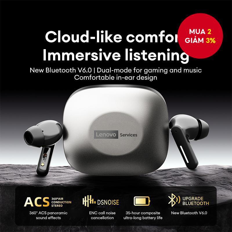 Tai nghe Lenovo LE209 Tai nghe Bluetooth Khử tiếng ồn Âm thanh Hi-Fi Pin dài cho tai nghe điện thoại
