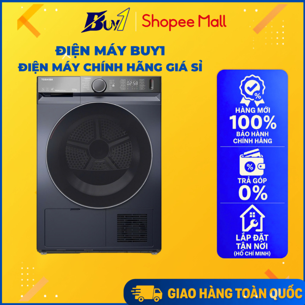 TD-BP110GHV(MG) - Máy sấy quần áo bơm nhiệt Toshiba Inverter 10 kg TD-BP110GHV(MG) - Hàng chính hãng
