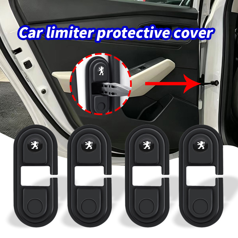 Peugeot Chặn Cửa Ô Tô Bao Da Khóa Cửa Ô Tô Bảo Vệ Phụ Kiện Cho Peugeot 3008 5008 SUV