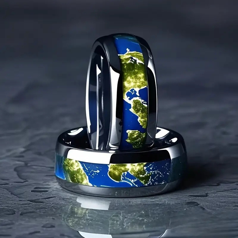 New Product~Stainless steel rings engrave an everlasting, cosmic passion into a timeless metal Steel