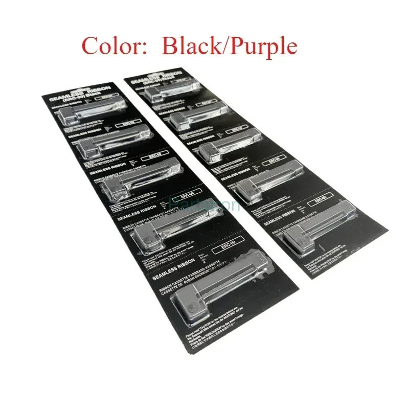 FW ERC09 ERC-09 ERC09B Ruy băng liền mạch màu đen tím để sử dụng phù hợp cho Epson M160 M180 M190 M1