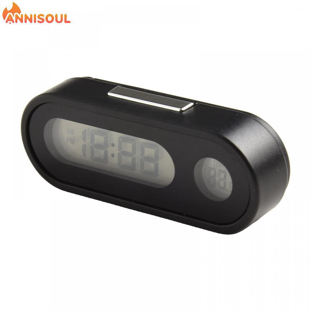 [NISO]Clock Thermometer 100% Brand 7.85*2.86*1.81cm Car Clock Thermometer Car Digital