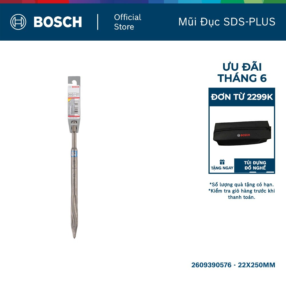 Mũi đục nhọn Bosch SDS-PLUS 22x250mm