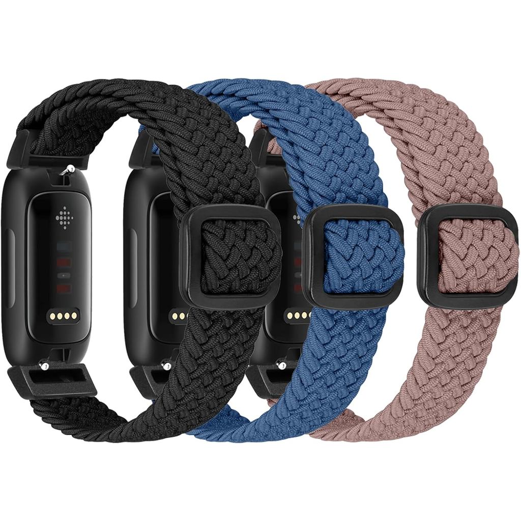 3 Gói Dây bện đàn hồi Tương thích với Fitbit Inspire 3 / Inspire 2 / Inspire HR / Inspire / Ace 3 / 