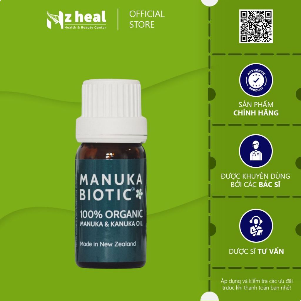 [Hỏa tốc] Dầu Manuka hữu cơ Manuka Biotic Certified Organic Manuka Oil 10ml