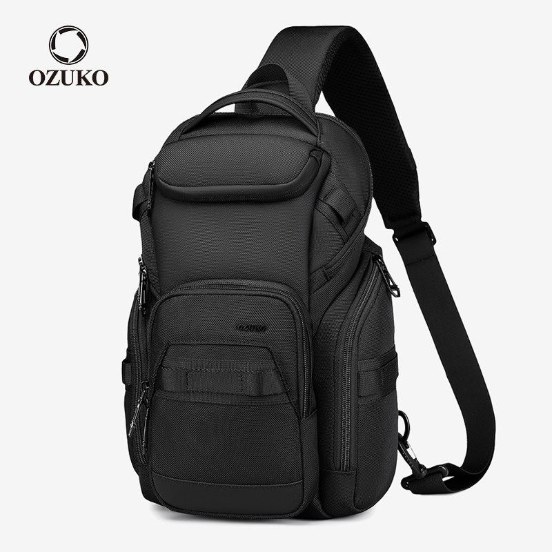 Túi đeo vai OZUKO Nam Dung tích lớn Nhiều túi Túi đeo chéo chống nước
