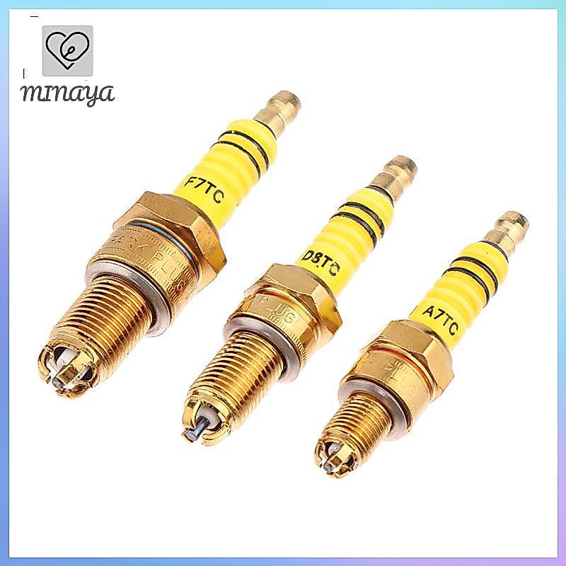 Dwi 1pcs Spark Plug 3 ba điện cực a7tc d8tc cho GY6 CG 50 70 110 125 150cc xe máy ATV Xe tay ga Dirt